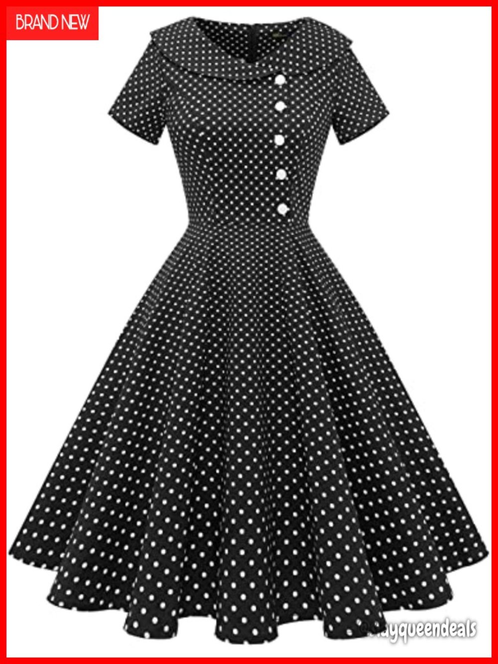 1950s Vintage Swing Dress Women Cocktail Party Rockabilly Audrey Hepburn Style
